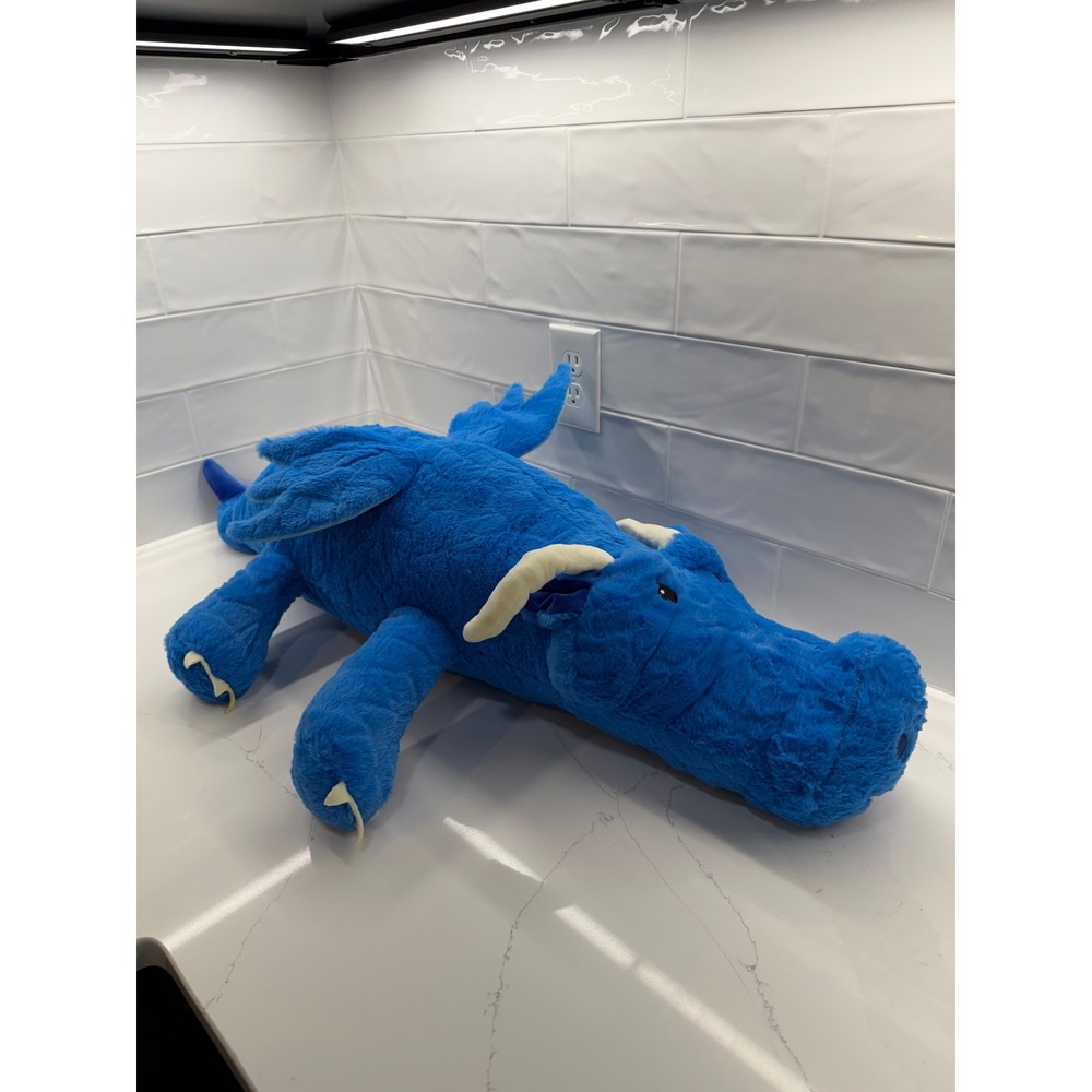Gigglescape 42 Inch Jumbo Dragon Blue Plush Stuffed Animal Target Exclusive NEW
